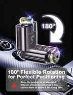Retractable Car Charger USB C Fast Charging 120W, Car Accessories Cigarette Lighter Adapter with Aromatherapy Starlight, Car Charger iPhone16 15 14 13 12 11 Essentials Gift for Travelers, Men, Women