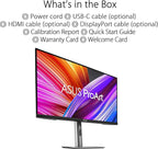 ASUS ProArt Display 27” 4K HDR Professional Monitor (PA279CRV) - IPS, UHD (3840 x 2160), 99% DCI-P3/Adobe RGB, ΔE < 2, Calman Verified, USB-C PD 96W, DisplayPort, Daisy-Chain, Ergonomic, 3yr Warranty