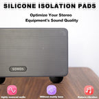 1.25" Silicone Hemisphere Bumpers Isolation Feet Rubber Non-Skid Speaker Pads with Adhesive Record Player Isolation Pads for Small Speaker Spikes,Turntable,Amplifiers, Subwoofer,Monitors,Decks 16 PCS