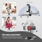 NEEWER Metal Phone Tripod Mount with Cold Shoe Mounts, Freely Adjustable Joints Universal Phone Holder Compatible with iPhone 15 Pro Max Samsung Galaxy Google Pixel Canon Nikon Sony Camera Cage, PA001