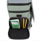 ENHANCE Travel Bag for DND Collector's Edition, Bag Compatible with Dungeons and Dragons, Battle Mat Holder, Dice Pockets and Accessories, Carry 4-8 Books (Silver Dragon)