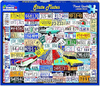 White Mountain Puzzles State Plates - 500 Piece Jigsaw Puzzle
