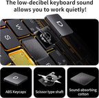 iPad Keyboard Case for 2024 M4 iPad Pro 13 inch, Magic Wireless Keyboard with Trackpad 7 Color Backlit, 360° Rotating Stand Transparent Protective Cover with Pencil Holder (Black)