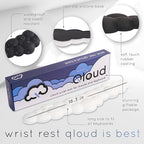 Qloud Cloud Wrist Rest Keyboard Wrist Rest for Computer Keyboard Pad, Cloud Keyboard Wrist Rest, Wrist Pad for Keyboard, Memory Foam, Non Slip Base, Comes with Mouse Pad - White