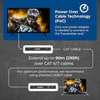 OREI 4K @ 120Hz HDMI Over Ethernet Extender Balun - HDBaseT UltraHD 8K@30hz CAT6/7 Cable with HDR, CEC & IR Control, RS-232 Up to 400 Ft Power Over Cable Audio Out (BK-EXB400R-K)