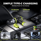 Handheld Car Vacuum with 15000PA Power, 4 in 1 Small Powerful Cordless Vacuum Cleaner & Air Duster with 2000mAh Battery, Rechargeable Portable Mini Hand Held Vacuum for Car,Home,Office,Pet Hair（Green）