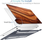 MEEgoodo for MacBook Air 13.3 inch Case 2021 2020 2019 2018 A2337 M1 A2179 A1932, Laptop Shell for MacBook Air M1 with Keyboard Webcam Cover & Trackpad Film & Type C Adapter,Tree Rings