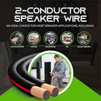 GearIT 14 Gauge Speaker Wire (100 Feet /30.48 Meters) with Banana Plugs (6 Pairs, 12 Pieces) Pro Series 14 AWG Speaker Cable - Black