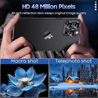 Uyiton Compatible with iPhone 15 Pro/iPhone 15 Pro Max Camera Lens Protector, [Not Easy to Break][Strong Adsorption][Case-Friendly] Metal Tempered Glass Rear Camera Screen Cover - Black Titanium