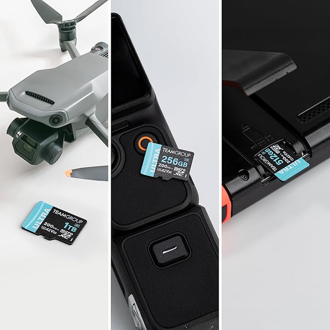 TEAMGROUP A2 Ultra Card 128GB Micro SDXC UHS-I U3 A2 V30, R/W up to 200/80 MB/s with Adapter TULMSDX128GIA2V3022503
