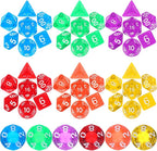 Yilloog 210 Pcs Compatible with DND Dice Sets Bulk Polyhedral Dice with Drawstring Bag Dice Multi Role Playing Table Game D4 D6 D8 D10 D% D12 D20 Compatible with Dungeons and Dragons (Mixed Style)
