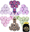 CiaraQ DND Polyhedral Dice Set (42pcs) with A Gold Pattern Drawstring Bag for Dungeons and Dragons RPG MTG Table Games. 6 Sets Fantasy Role Playing Dice