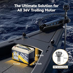 Power Queen 36V50Ah LiFePO4 Battery with Bluetooth 5.0 Remote Control, Low-temperature Protection, 1920Wh Energy, Deep Cycle Lithiumn Battery for 36V Trolling Motor Up To 120 lb