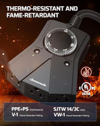 DEWENWILS Light Timer Outdoor Weatherproof, Heavy Duty 3-Prong Grounded Outlet, Dusk to Dawn and 2/4/6/8 Countdown Timer for String Light, UL Listed
