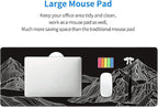 Black and White Mountain Large Mouse Pad,Gaming Keyboard Desk Pad,Extended Mouse Mat Non-Slip Rubber Base with Stitched Edges for Office Game Home XL 31.5"x11.8"