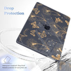 Case for MacBook Pro 13 inch with/Without Touch Bar (2016-2022, M2 A2338 M1 A2289 A2251 A2159 A1989 A1706 A1708), Hard Shell + Keyboard Cover + Dust Plug, Butterflies