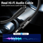 Elecan Mini Toslink to Toslink Digital Optical S/PDIF Audio Cable 10 Ft, Gold Plated Soft Flexible Fiber Optic Cable,Signal Protection PVC,Surround Sound for Soundbar,Home Theater,Hi-Fi System+Ties MI