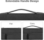 MOSISO 360 Protective Laptop Case 15 inch, Laptop Sleeve Compatible with MacBook Air 15 M4 A3241 M3 A3114 M2 A2941 2025-2023, Dell XPS 15, Side Open Bag with 2 Raised&1 Flapover Pockets, Slate Gray