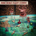DND Flying Miniatures Combat Riser (Set of 2) Acrylic Laser Cut Flight Stand Terrain from 0 to 9999 ft Perfect for Dungeons and Dragons, Wargames, D&D and Tabletop RPG