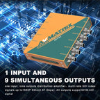 AVMATRIX SDI Splitter 1×9 Distribution Amplifier 3G/ HD/SD Supported DVB-ASI Formats, Re-clocking, Equalization, Signal Retiming 1080p @60hz (SD1191)