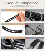 40Pcs Nearockle Reusable Cable Ties, Adjustable Silicone Cord Organizer Small Zip Ties for Charging Cords Earphone Computer Wire, Office Desk Cable Management Travel Accessories(Black)
