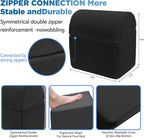 Adjustable Foot Rest for Under Desk at Work - 3-in-1 Ergonomic Foot Stool with Zipper Connection, Height Adjustable for Office, Home & Gaming (Black)