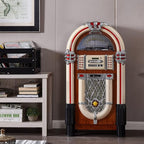 Arkrocket Full Size Jukebox Vinyl Record Player Bluetooth USB SD CD Player Radio Retro Turntable Classic Jukebox (Taurus - Classic)