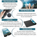 Aesthetic Mountain Vista Desk Mat, Blue Natural Wonder XXL Large Extended Gaming Mouse Pad Mat Non-Slip Mousepad, Computer Keyboard and Mouse Mat, Desk Pad with Stitched Edges, 31.5x15.75 in