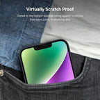 Belkin Tempered Glass Treated Screen Protector for iPhone 14, iPhone 13, & 13 Pro - Scratch-Resistant Impact Protection w/Included Easy Align Tray for Bubble-Free Application