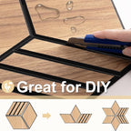 Mollywell Hexagon Acoustic Panels, Natural Oak TW4, 14x12x0.4 Inch, 12 Pack |Wood Veneer|High Density Sound Proofing Wall Panels|Self Adhesive Sound Dampening Felt Wall Tiles|Home Theater|Gaming Room|