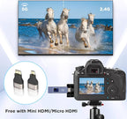 Wireless HDMI Transmitter and Receiver, Plug and Play Portable 2.4G/5G Wireless HDMI Extender Kit, 4K Decode 1080P HD Output for Video and Audio Streaming to Monitor from Laptop/PC/TV Box/Projector