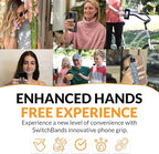 Phone Grip Strap - Reversible Finger Holder for Phone Back, Customizable Anti-Slip Design, Wireless Charging Compatible Detachable Holder for iPhone - Cat Nap