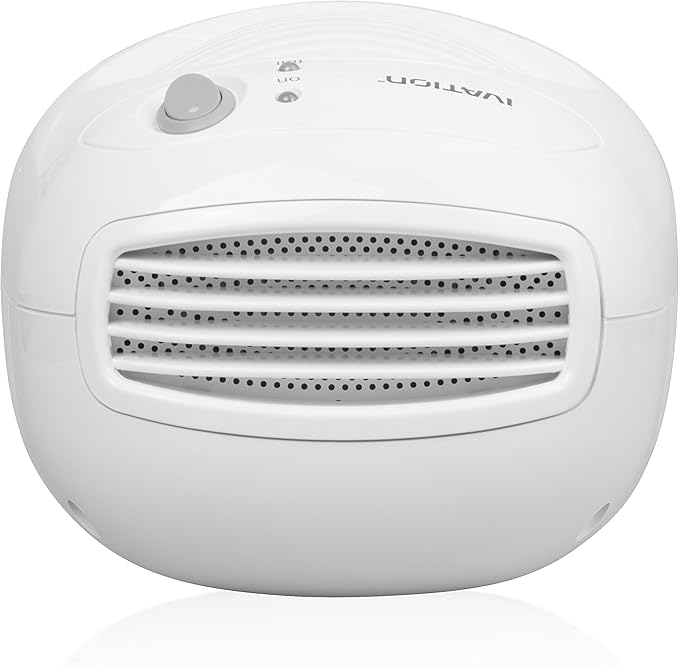 Ivation IVADM10 Powerful Small-Size Thermo-Electric Dehumidifier - for Smaller Room, Cupboard, Basement, Attic, Stored Boat, RV, Antique Car,White