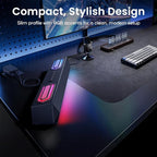 Deeyaple Computer Speakers, 40W Wireless Soundbar for Desktop PC with Bluetooth 5.3 & USB Audio, Dynamic RGB Lighting, Software Custom EQ, External Power Adapter Gaming Speakers, Laptop, Xbox (Black)
