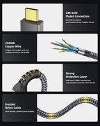 Maxonar [1.6Ft] Thunderbolt 4 Cable, Short Thunderbolt Cable 40Gbps with 240W Charging and 8K/5K@60Hz Compatible with Thunderbolt 4/3, USB4, and USB C