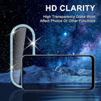 for Samsung Galaxy A26/A36/A56 Camera Lens Protector, Individual Metal Ring Tempered Glass Lens Cover, [Strong Adsorption] Scratch Resistant Ultra-Thin HD Clear Lens Cover, 1 Set-Blue