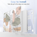 for MacBook Pro 16 inch Case 2021 2022 2023 2024 Release A3186 A3403 M4 A2991 M3 A2780 M2 A2485 M1 Pro/Max, Hard Shell Case with Screen Protector & Keyboard Cover, Tropical Leaves