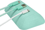 Smartish® Magnetic Cord Holder - Bigger Cable Wrangler Organizer with Magnet Clips for Charger Management on Desktop, Nightstand, or Side Table - Holds 6+ Cables - Teal Me More