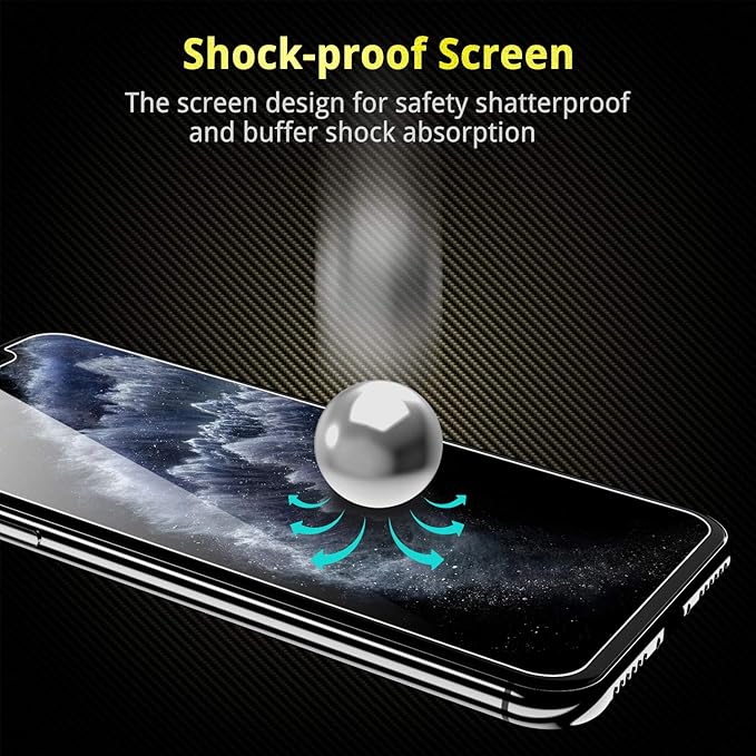 UNBREAKcable 3-Pack Screen Protector for iPhone 11 Pro Max/iPhone Xs Max, Double Shatterproof Tempered Glass [Easy Installation Frame] [9H Hardness] [HD Clear] [Case Friendly] for iPhone 6.5 inch