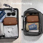 tomtoc Electronic Organizer Travel Case Performance, Water Resistant Dual Compartment Cable Organization Storage Bag for Charger, Cord, Phone, Hard Drive, Power Bank, Accessories Travel Essentials