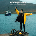 AKASO EK7000 Pro 4K30fps Action Camera with 64GB MicroSDXC U3 Memory Card Accessories Kit Bundle Ultra HD 131FT Waterproof Camera EIS WiFi Remote Control 5X Zoom Underwater Camera