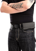 Holster for Samsung Galaxy Ultra S25 S24 S23 S22 S21 A73 A54 A53 A35 A34 A33 A32, Google Pixel 8 9 Pro XL, Extra Large Cell Phone Belt Holder Case with Clip, Men's ID Card Pouch, Pewter X-Large
