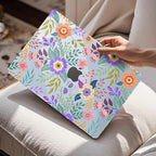 Mektron for 2025 MacBook Air 15 inch M4 Case A3241/ 2024 M3 A3114/ 2023 A2941 M2 Hard Printed Case with 15.3 Liquid Retina Display Touch ID, Plastic Hard Cover & Keyboard Skin- Floral C139-Blue