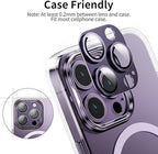 Camera Lens Protector for iPhone 14 Pro/iPhone 14 Pro Max, Alloy Metal Camera Cover with Tempered Glass Screen Protector Accessories,Case Friendly,Scratch Resistant,Easy to Install -Purple