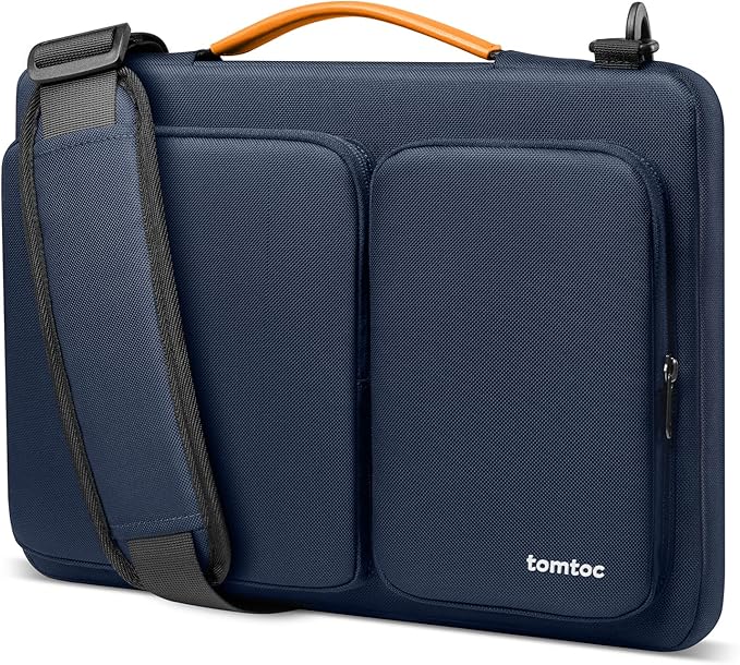 tomtoc Laptop Shoulder Bag for 14 Inch MacBook Pro M4/M3/M2/M1 Pro/Max 2024-2021, 13.5-14.4 Surface Laptop 6/5/Studio 2, Surface Book 3, 360 Protective Case Fit Asus VivoBook