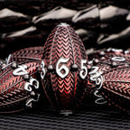 ARUOHHA DND Metal Dice Black Red Dragon Egg Dice with Metal Box, Role Playing Game RPG Polyhedral D and D Dice Set D20 D12 D10 D8 D6 D4
