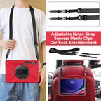 BRAECN for Galaxy Tab S10 Plus/S9 FE+/S9+/S7+/S8+/S7 FE 12.4 inch Case,Heavy Duty Shockproof Case with Carrying Shoulder Strap, S Pen Holder, Kickstand, Hand Strap for Samsung Galaxy Tab S10+-Red