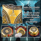 7 in 1 D6 Spinner DND Dice Set D&D, Metal Cube D and D Dice with Gift Box, Dungeons Dragons Role Playing Dice, Gold