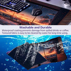 Anime Cat Fantasy Window Mouse Pad, Summer Mouse Pad Large Healing Night Scene, Game Table Pad XL Office Decoration Women's Laptop Keyboard Pad 35.4 x 15.7 x 0.12 Inches