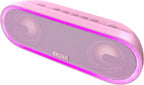 DOSS SoundBox Pro+ P300 Bluetooth Speaker with 40W Stereo Sound, Extra Bass, IPX6 Waterproof, TWS Pairing, Diverse Lights Show, 20H Playtime, Portable for Party, Camping, Beach - Pink